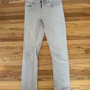 Roark Slim Straight Jeans in Light Taupe